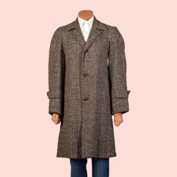 Vintage Other - Vintage 1950s Tweed Overcoat by Curlee Clothes